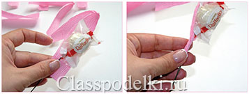 Фото мастер-класса по изготовлению конфетного букета «Тюльпаны».