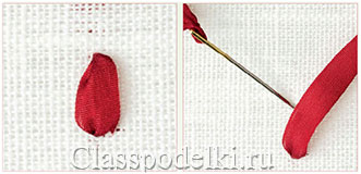 Фото мастер-класса по вышиванию лентами пасхальных открыток.