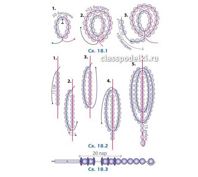 Схемы плетения цветка из бисера
